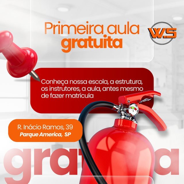 Primeira aula gratuita · WS Escola de Bombeiro